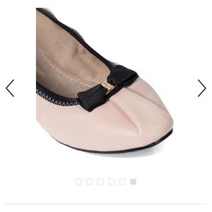 COPY - Salvatore Ferragamo leather ballerina flats pink/black 8.5W